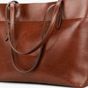 Kattee Vintage Genuine Leather Tote, Shoulder Handbag